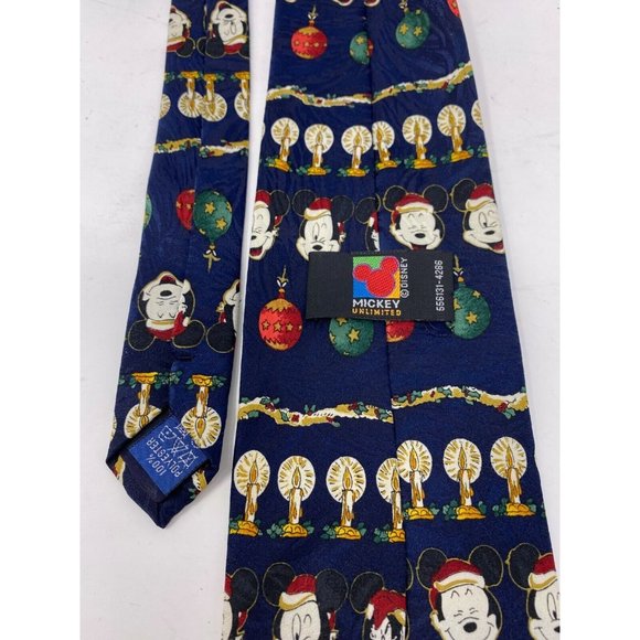 Disney Mickey Mouse as Santa Holiday Christmas Tie Necktie - Picture 2 of 3